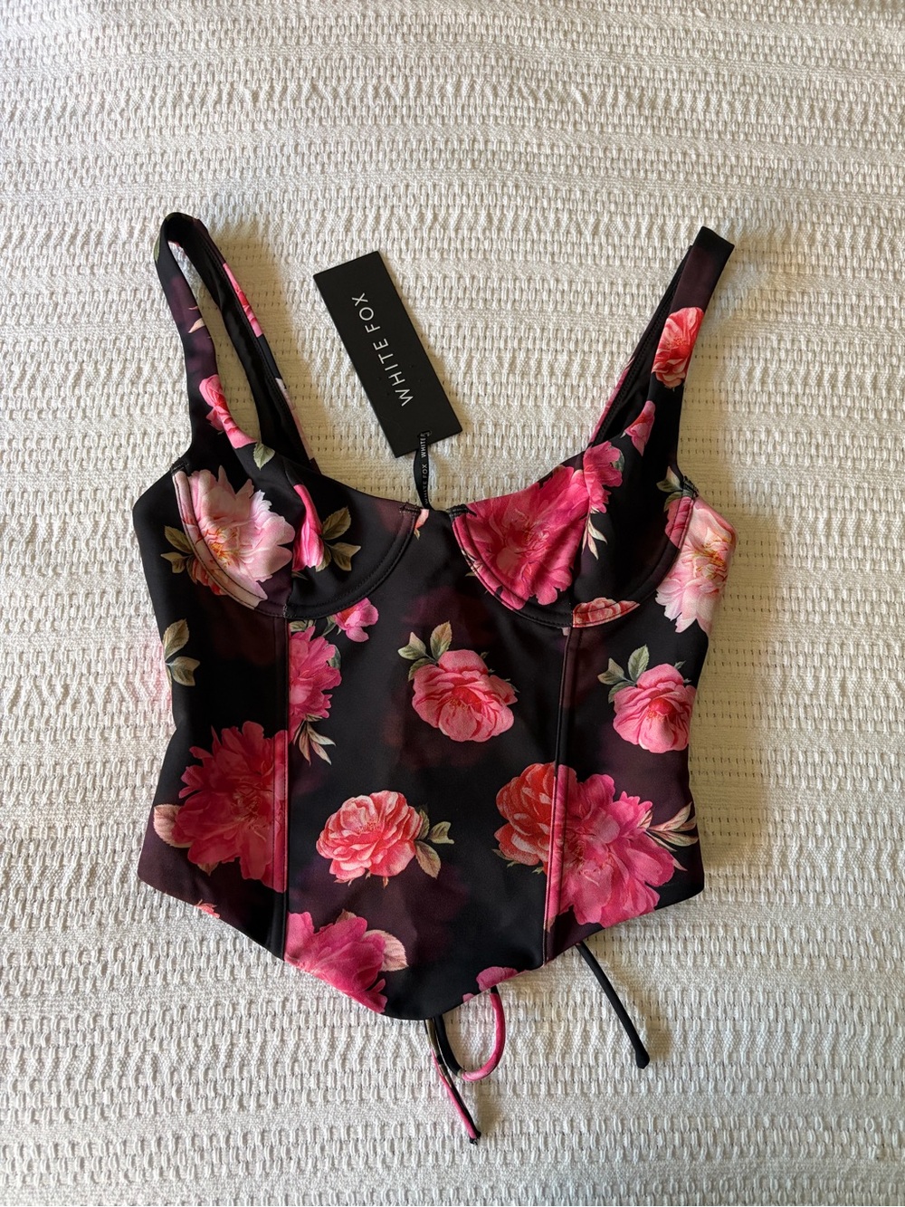 NWT White Fox Boutique Forever Feels Bustier in Ruby Rosetta - size Small